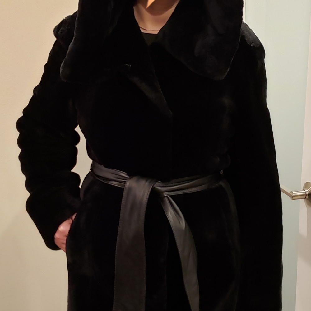 sheepskin fur coat